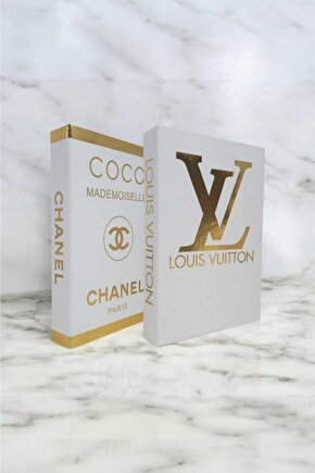 Dekoratif Kitap Görünümlü Kutu 2li Set Decorative Book Looking Box