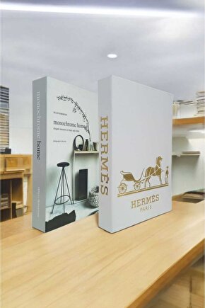 Dekoratif Kitap Görünümlü Kutu 2li Set Decorative Book Looking Box
