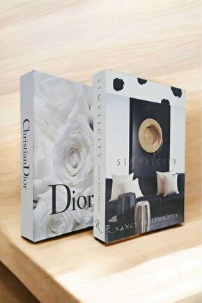 Dekoratif Kitap Görünümlü Kutu 2li Set Decorative Book Looking Box