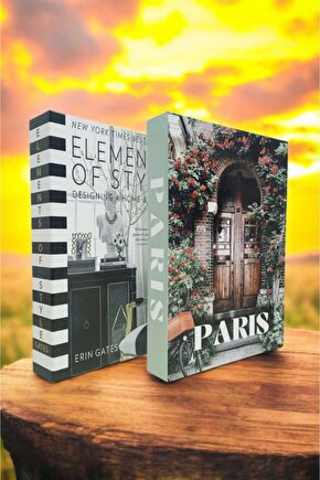 Dekoratif Kitap Görünümlü Kutu 2li Set Decorative Book Looking Box