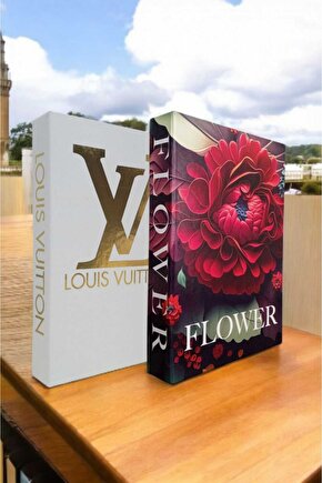 Dekoratif Kitap Görünümlü Kutu 2li Set Decorative Book Looking Box