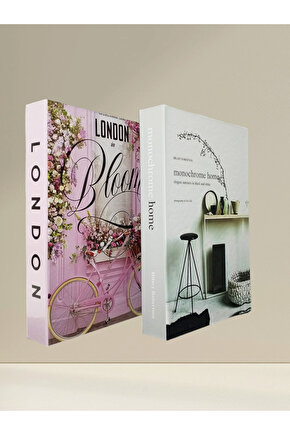 Dekoratif Kitap Görünümlü Kutu 2li Set Decorative Book Looking Box