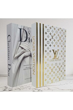 Dekoratif Kitap Görünümlü İçi Açılabilir Kutu 2 Adet