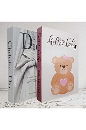 Dekoratif Kitap Görünümlü İçi Açılabilir Kutu 2 Adet