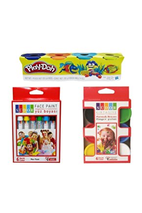 Yüz Boyası 6lı,parmak Boyası 6lı,play-doh Oyun Hamuru 4lu