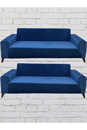 3+3 İtalyan Süet Koltuk Örtüsü(PETROL)