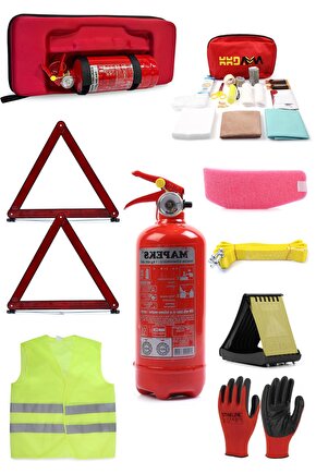 Eva Trafik Ve Ilk Yardım Seti Lüx - Tüvtürk Uyumlu Eva Trafik Seti Tüp 4 Yıl Garantili