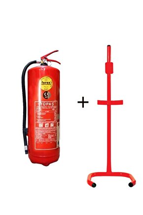 6kg Yangın Tüpü Ve C Tipi Sehpa 2li Set