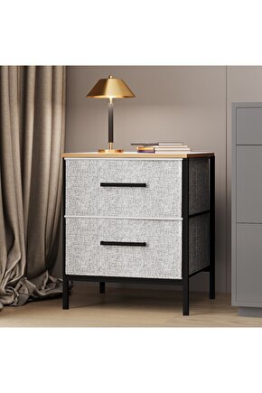 2 Çekmeceli Çok Amaçlı Dolap Komodin Sehpa