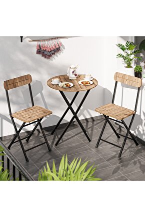 Bistro Takım Bahçe Masa Sandalye Yuvarlak