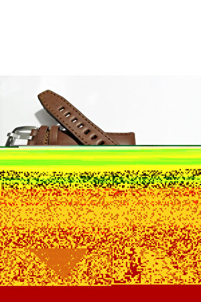 &Her Saate Uyumlu Yarım Kroko Hakiki Dana Derisi Saat Kordonu 22mm (203) kahve