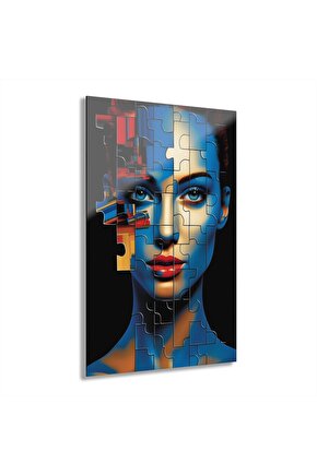 Kadın Model Cam Tablo Duvar Dekoru 12