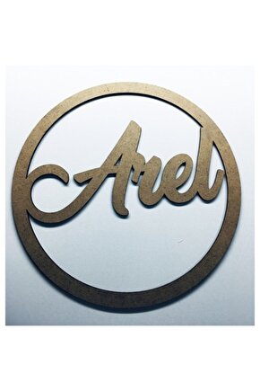 Esse Tasarım Kapı Süsü Isimli Kasnak,makrome Çember,makrome Isimlik 3 Mm Ham Ahşap