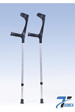 Kanedyen Koltuk Değneği Boy Ayarlanabilir Siyah 1 Çift