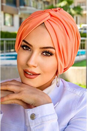 Neon Turuncu Hazır Burgu Düğüm Bone