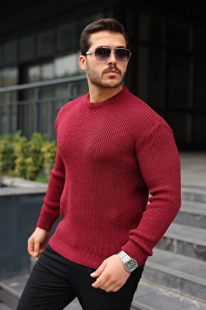 Erkek Bisiklet Yaka Örme Kazak