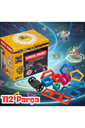 Orijinal Magical Magnet 112 Parça Manyetik Lego - Magnetic Magical Magnet - Mıknatıslı Lego - Mıknat