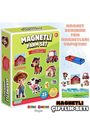 Magnetli Çiftlik Seti - Magnetli Farm Set - Magical Magnet - Çiftlik Oyunu - Hayvanlı Magnetler - Ha