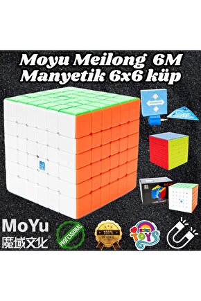 Orijinal MoYu Meilong 6x6 Manyetik Küp 6M - Moyu Speed Cube - Moyu 6x6 Zeka Küpü - Zeka Küpü - Magne