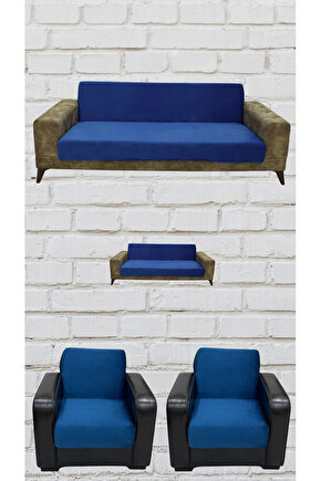 3+2+1+1 İtalyan Süet Kolsuz Koltuk Örtüsü ( RENK)