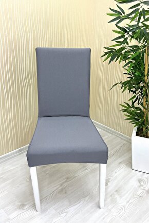 Mikro Kumaş Sandalye Kılıfı (4 ADET) KOYUGRİ