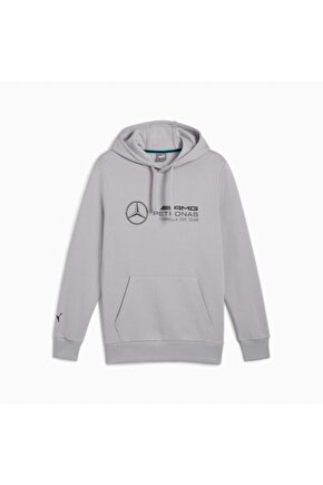 627345 Mercedes MAPF1 ESS Hoodie Erkek Kapüşonlu Sweatshirt GRİ