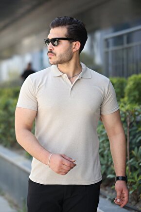 EQURİ Erkek Kısa Kollu Yakalı Tişört