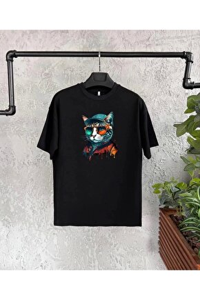 Unisex Çocuk Baskılı T-shirt - Siyah