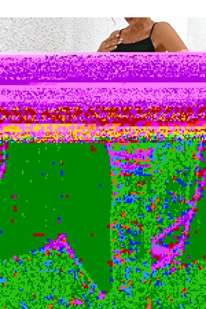 Kadın Ip Askılı V Yakalı Asimetrik Detaylı Aerobin Elbise