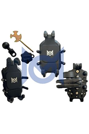 Motosiklet Scooter Ayna Bağlantılı Telefon Tutucu (Titreşim Modüllü)