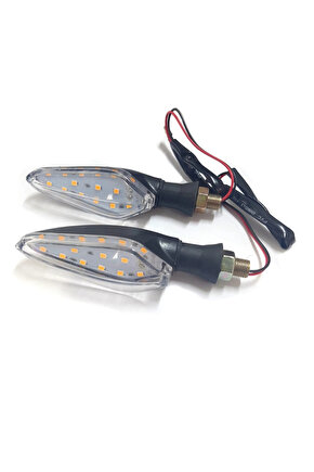Motosiklet Üniversal Led Sinyal Beyaz Camlı Ktm Model