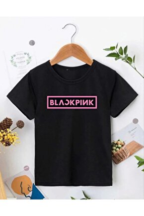 Kız Çocuk Bisiklet Yaka Baskılı T-Shirt - Siyah