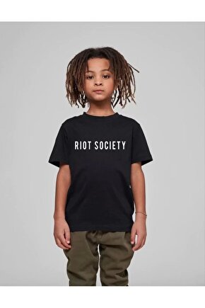 Çocuk Unisex Baskılı T-Shirt - Siyah