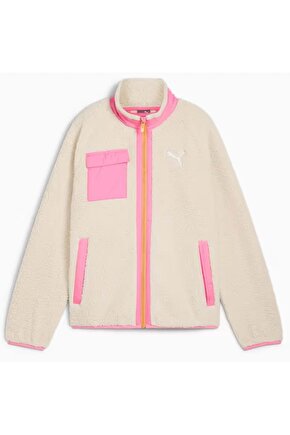 626504-87 Hybrid Sherpa Jacket Kız Çocuk Mont PEMBE