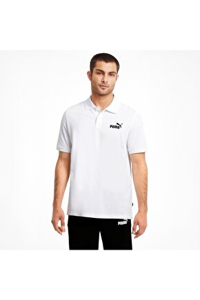 Essential Pique Polo Erkek Beyaz Günlük Stil Polo T-Shirt 58667402