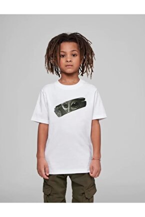 Çocuk Unisex Baskılı T-Shirt - Beyaz