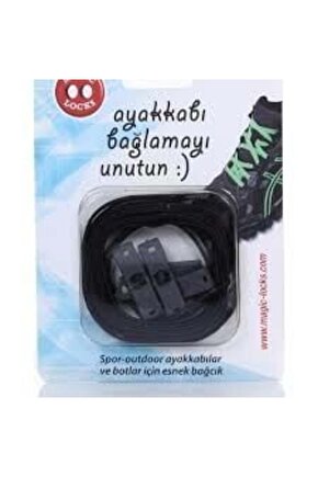 Magic Locks 17b1 - Yassı Lacivert Akıllı Bağcık