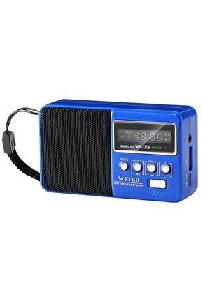Mini Fm Radyo Şarjlı Bluetooth Speaker Sd Kart Usb Girişli Kablosuz Hoparlör Deprem Radyosu