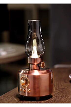 C210 NOSTALJİK GAZ LAMBASI BLUETOOTH SPEAKER KABLOSUZ ŞARJLI HOPARLÖR GECE LAMBASI