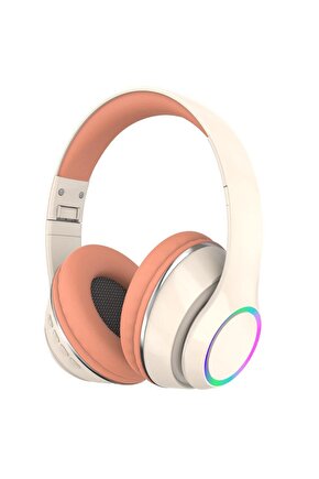 P101 BLUETOOTH KULAKLIK 5.3 WİRELESS HEADPHONE ŞARJLI RGB LED IŞIKLI FM RADYO SD KART TYPE C ŞARJ