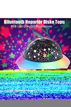 YILDIZ IŞIKLI TAVAN AYDINLATMA BLUETOOTH HOPARLÖR STARRY PROJEKTÖR MP3 MÜZİK ÇALAR DİSKO TOPU