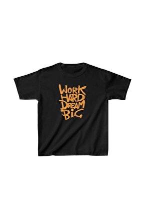 Unisex Çocuk Baskılı T-Shirt - Siyah