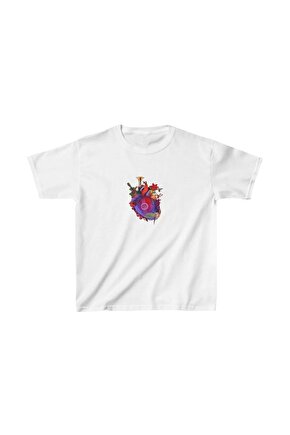 Unisex Çocuk Baskılı T-Shirt - Beyaz