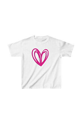 Unisex Çocuk Baskılı T-Shirt - Beyaz