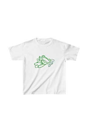 Unisex Çocuk Baskılı T-Shirt - Beyaz