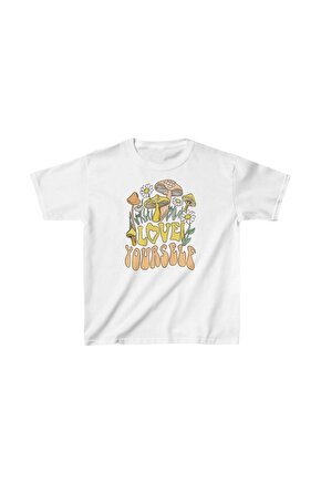 Çocuk Unisex Baskılı T-Shirt - Beyaz