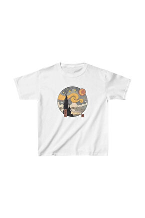Çocuk Unisex Baskılı T-Shirt - Beyaz
