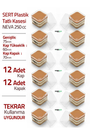 Plastik Magnolya Kasesi ,mika Sert Plastik Tatlı Kasesi , 12 Adet Kapaklı