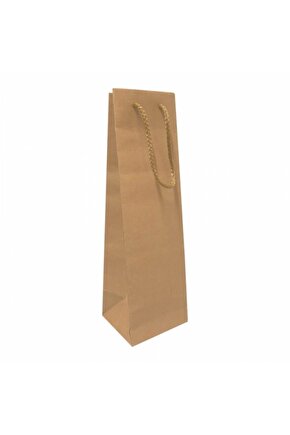 Kraft Şişe Boy Karton Çanta 11x36 25 Li