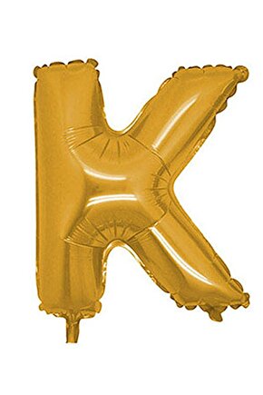 K Harf Gold Folyo Balon Harfli Balon 100 Cm Dev Boy